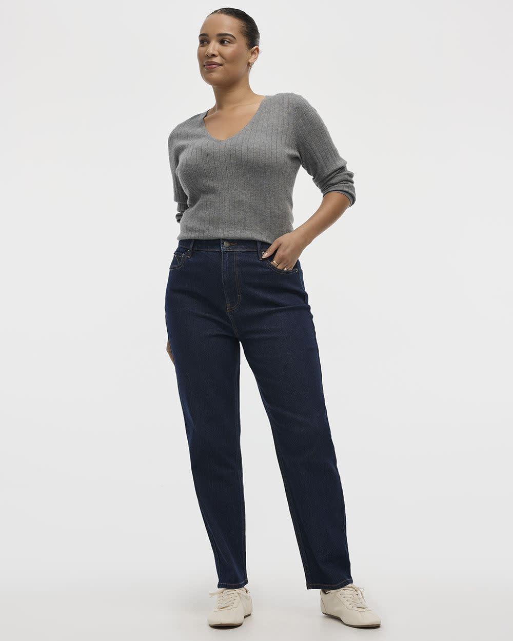 Tapered-Leg High-Rise Jean - The Mom Jeans - Petite