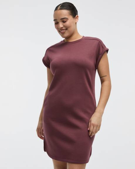 Robe à manches très courtes et col rond avec poches - Hyba