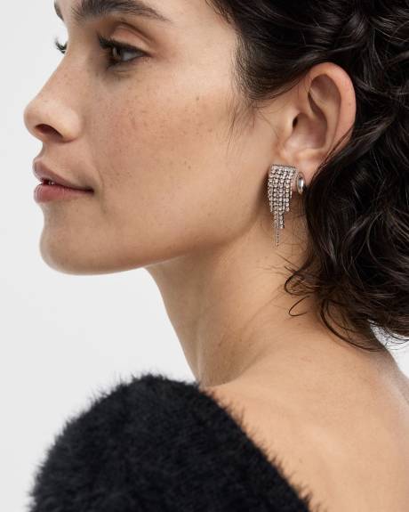 Chandelier Earrings with Rhinestones