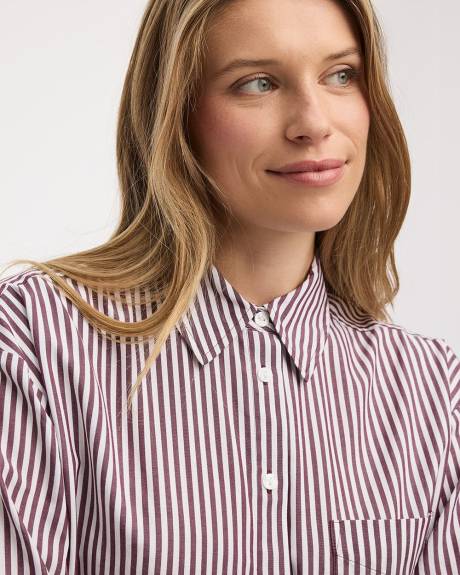 Chemise rayée à manches longues