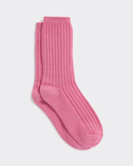 Bas d'hiver en tricot torsadé