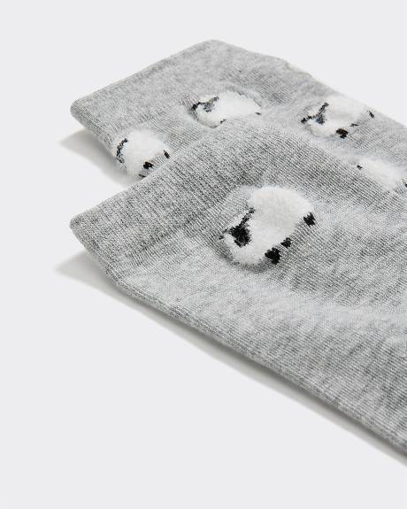 Bas classiques avec moutons - 2 paires