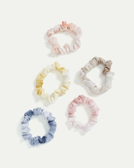 5-Pack Small Speckled Scrunchies
