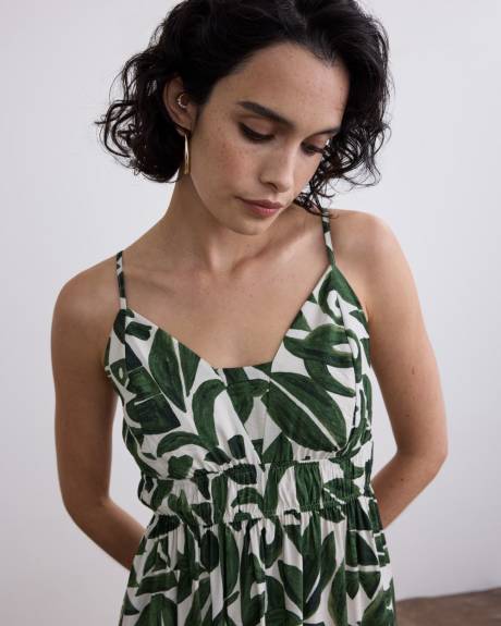 Robe maxi sans manches à col V