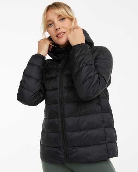 Hooded Packable Puffy Jacket with Removable Sleeves, Hyba