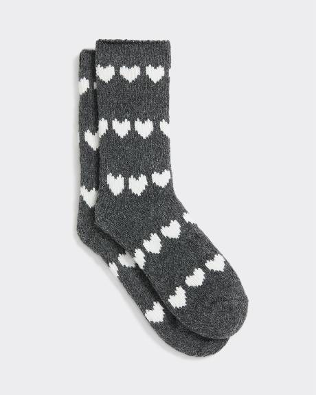 Bas d'hiver avec coeurs