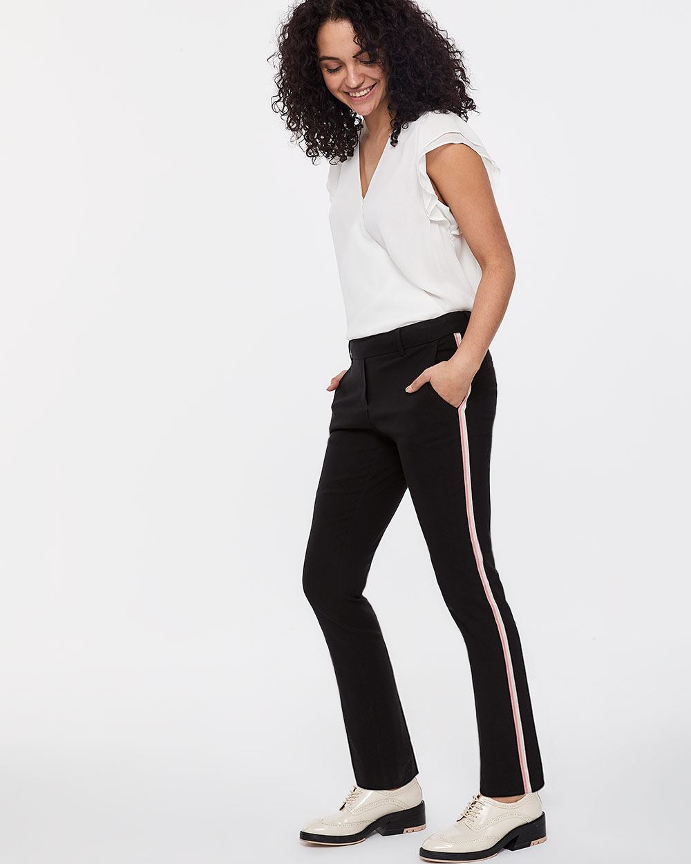 The Iconic Straight Leg Pants with Contrasting Band
