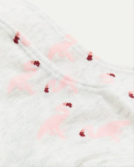 Chaussettes ballerines en coton avec flamants roses