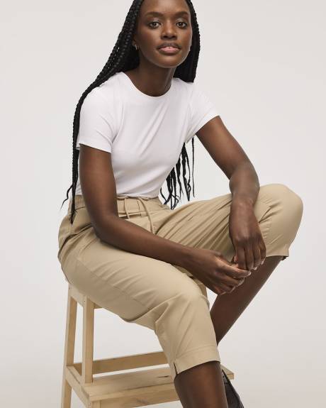 Poplin Capri Pants - Petite
