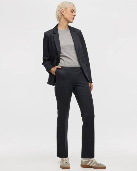 Straight-Leg High-Rise Houndstooth Pants - The Modern Stretch (R) - Tall