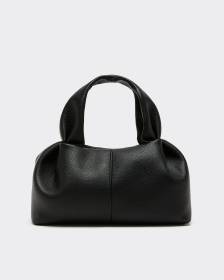 Pleated Faux-Leather Bag