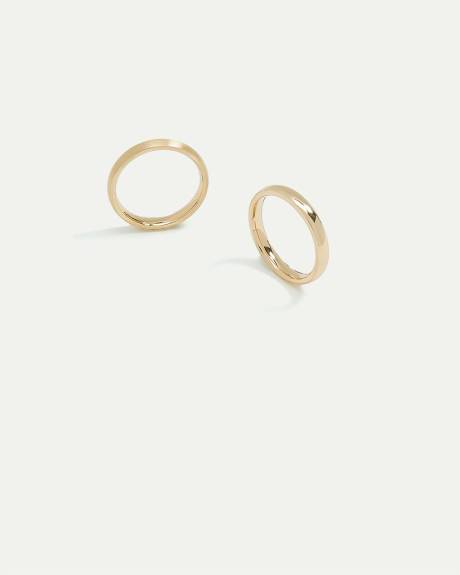 Stainless Steel Rings - Set of 2