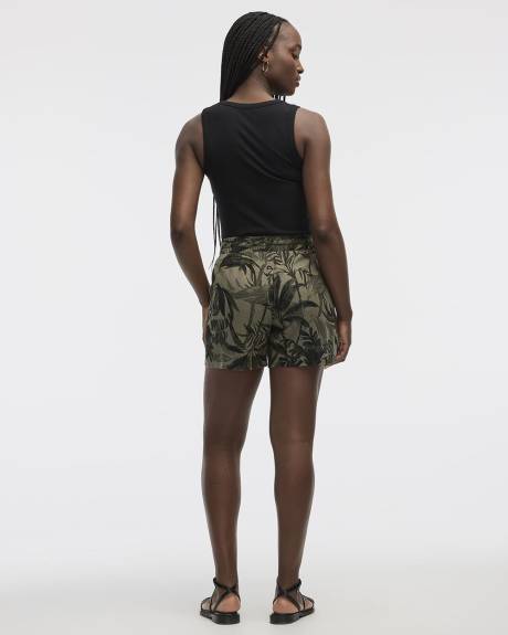 Linen-Blend Shorts with Drawstring