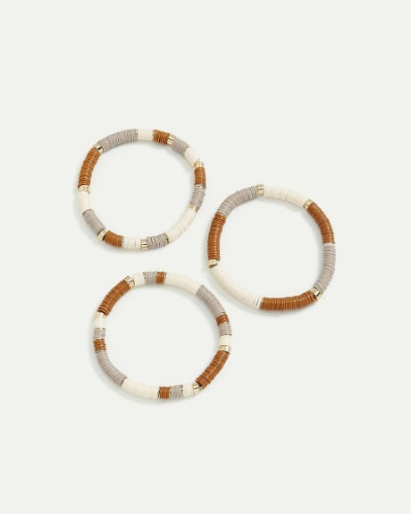 Bracelets confettis élastiques - Ens. de 3