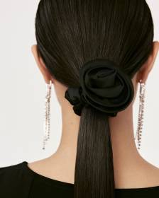 Satin Scrunchie with Flower