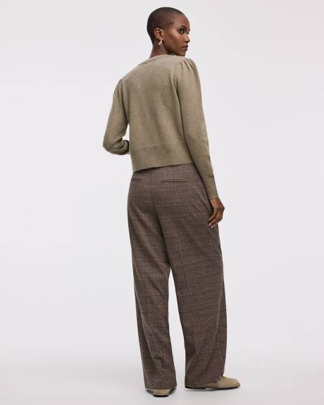 Cardigan à col rond en mélange de cachemire