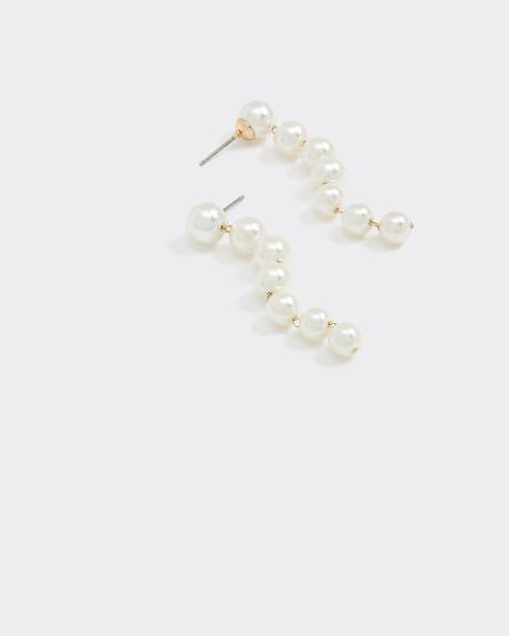 Linear Pearl Earrings