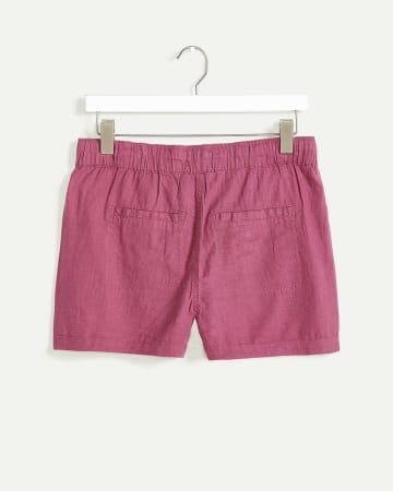 Linen-Blend Pull On Shorts