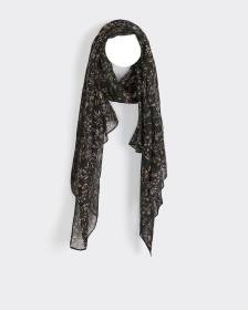 Square Scarf with Floral Print