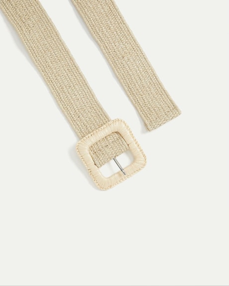 Elastic Belt with Square Buckle