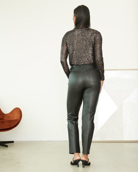 Long-Sleeve Sequin Bodysuit