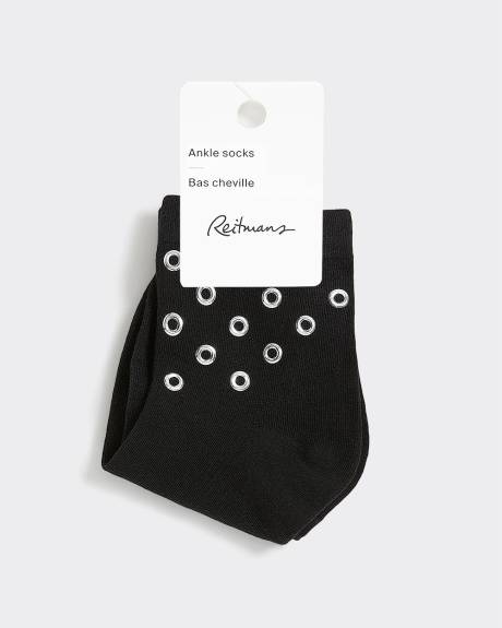 Bas chevilles avec détail clouté