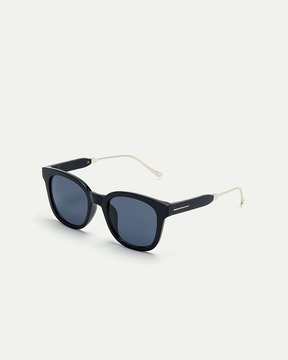 Black Sunglasses with Golden Ear Pieces