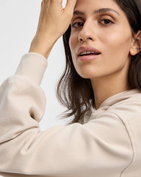 Pull &agrave; capuchon en tissu polaire - Hyba