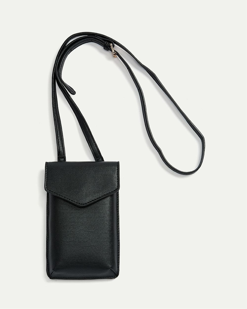 Faux Leather Phone Cross-Body Bag