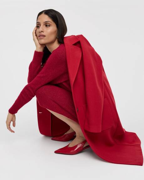 PlushSoft Long-Sleeve Crew-Neck Dress