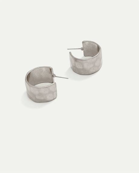 Thick Hammered Hoops
