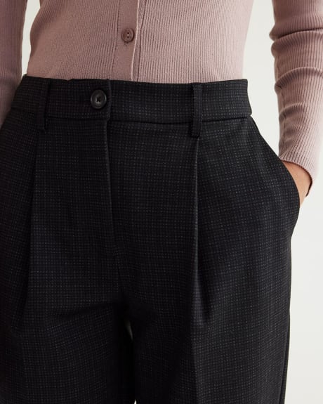 Tapered-Leg Super High-Rise Pants, Houndstooth, The Modern Stretch - Petite