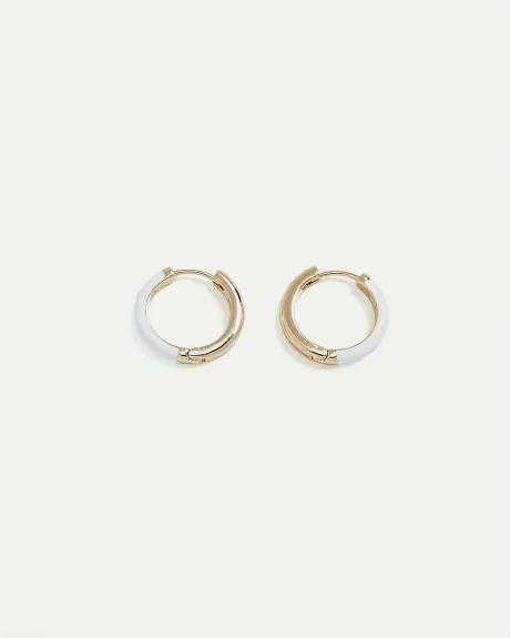 Small Hoops with Enamel