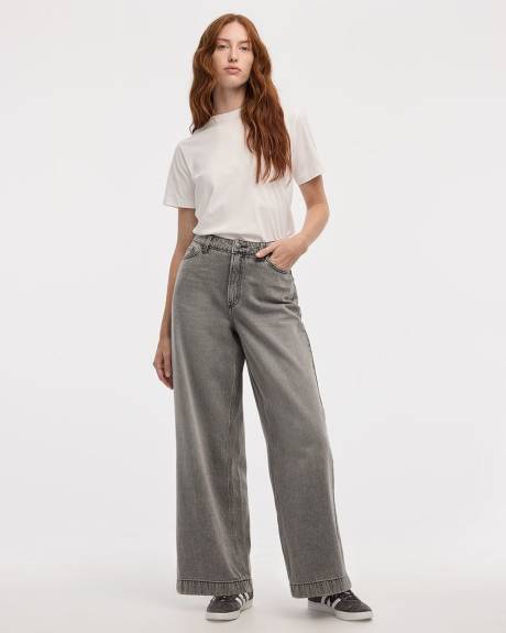 Wide-Leg High-Rise Jean