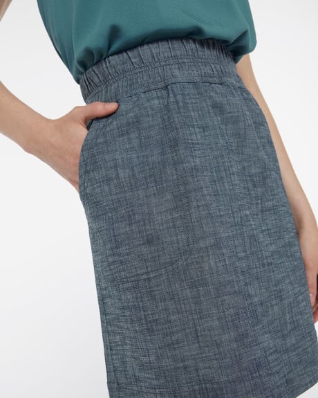 A-Line Chambray Skirt