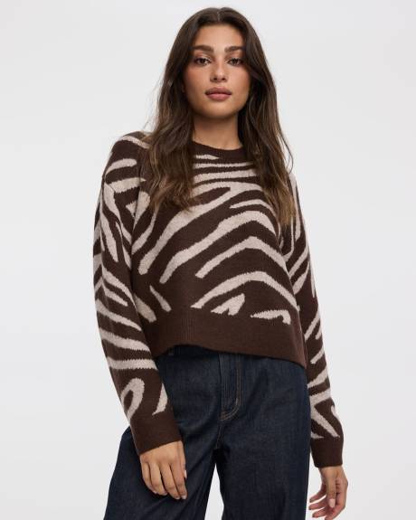 Pull à manches longues et col rond