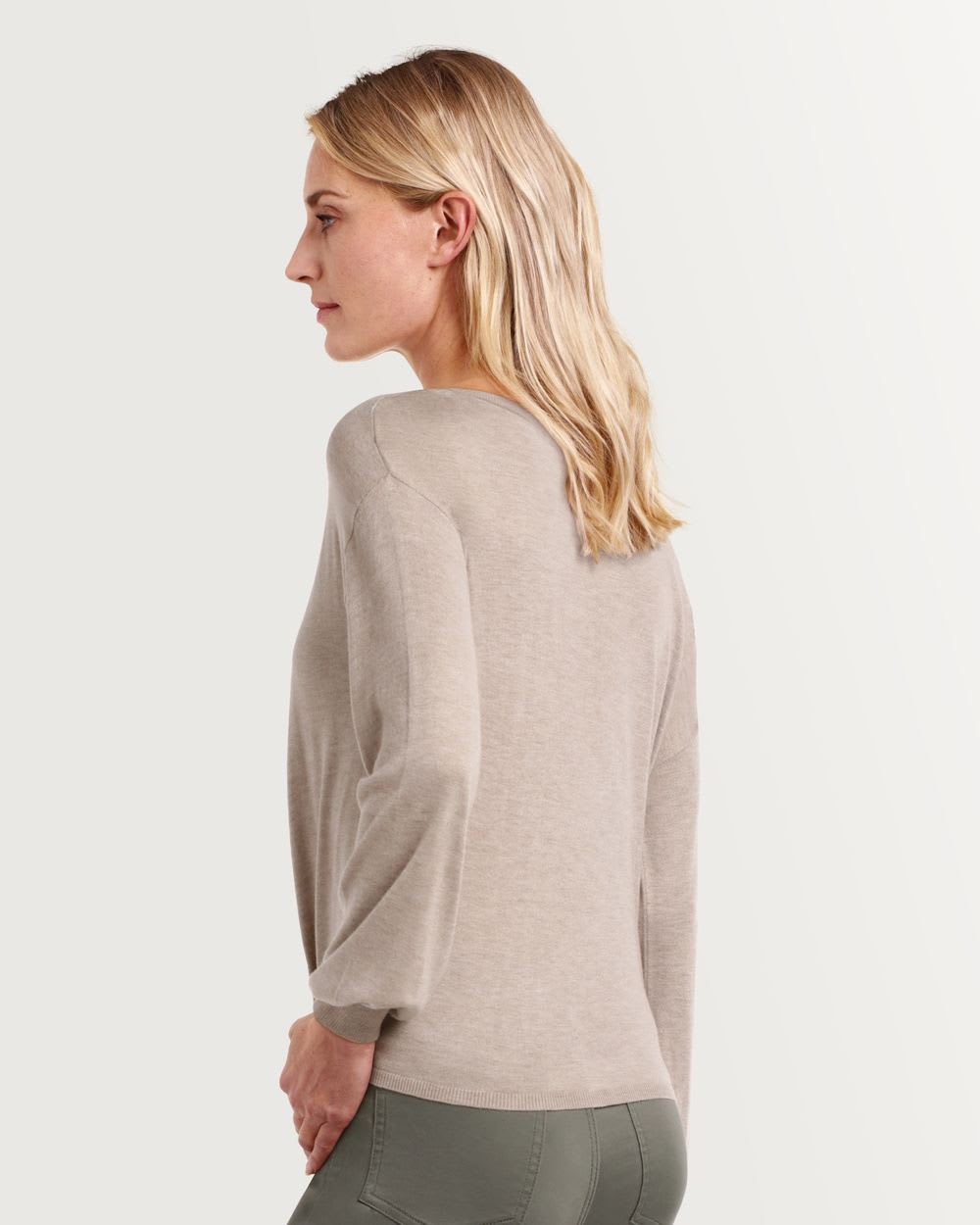 Long Sleeve Knotted Front Pullover