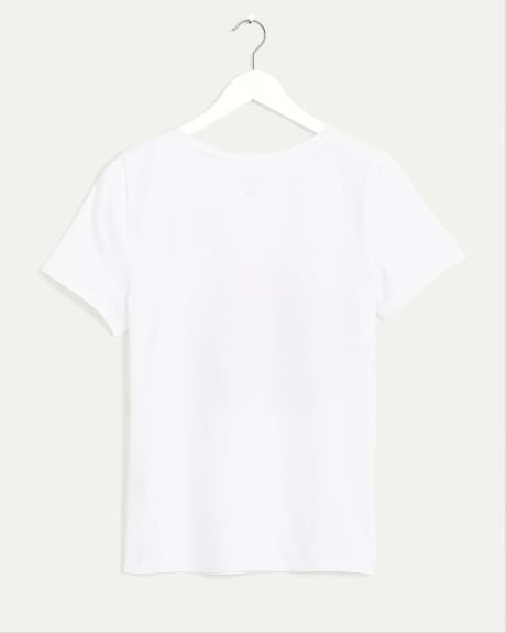T-shirt en coton à encolure dégagée, R Essentials