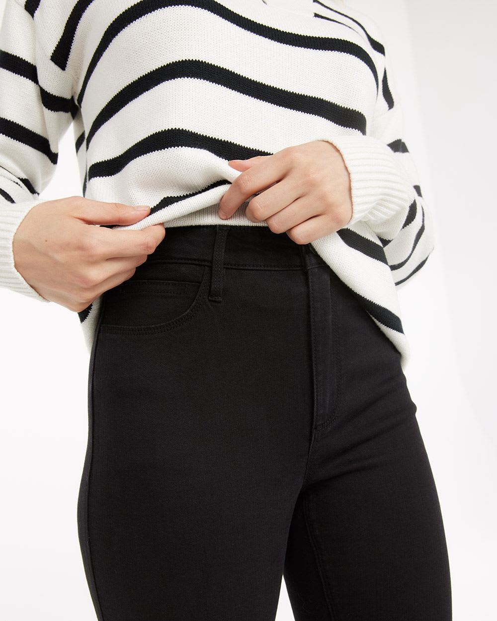 High-Rise Black Jean with Skinny Leg, Signature Soft - Petite