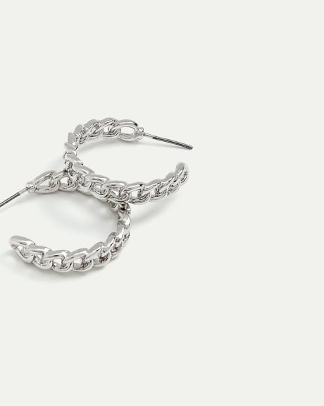 Link Chain Hoop Earrings