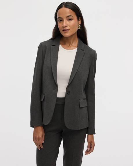 Veston ajusté en tricot à un bouton - Le Stretch Moderne (MD)