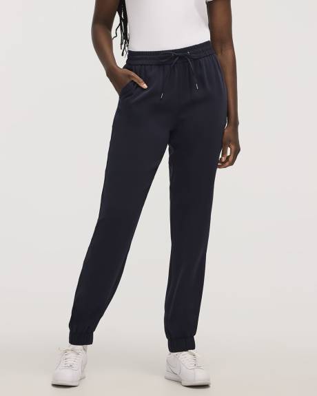 Pantalon jogger en serg&eacute; - Long