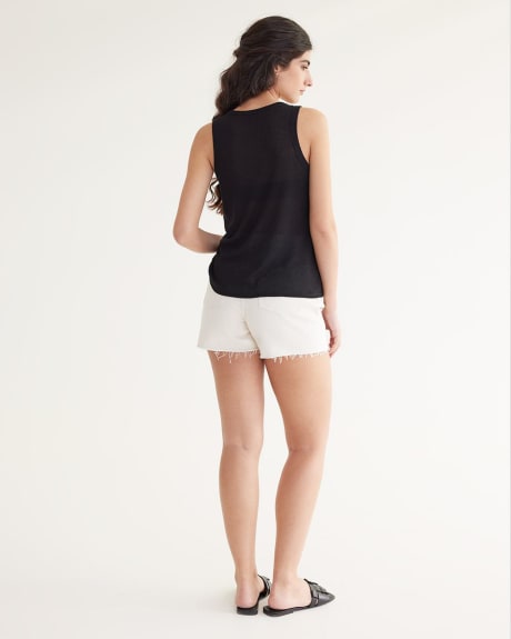 Buttoned-Down V-Neck Tank