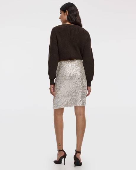 Mini A-Line Sequins Skirt