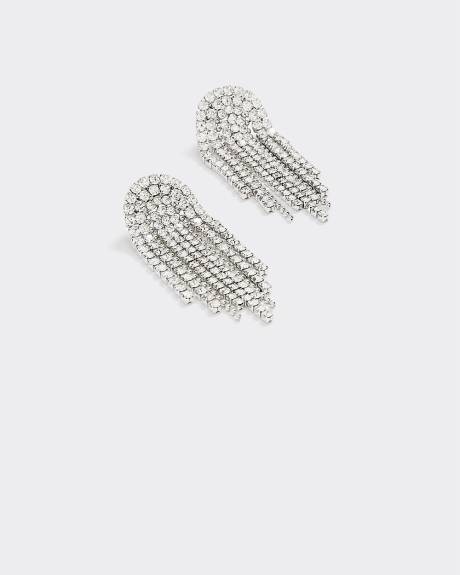 Boucles d'oreilles chandeliers avec strass