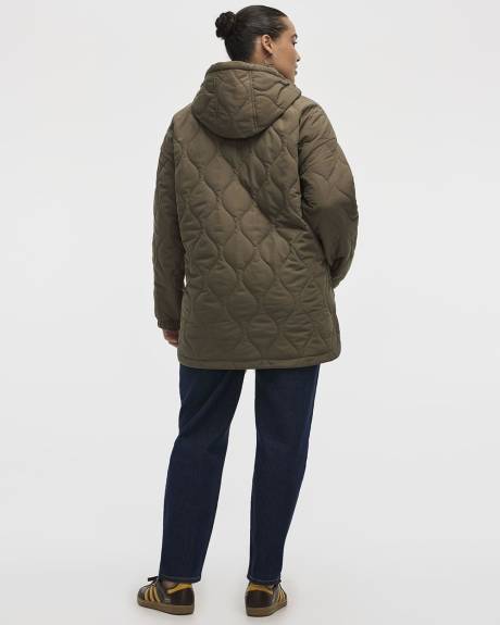 Quilted Jacket with Removable Hood