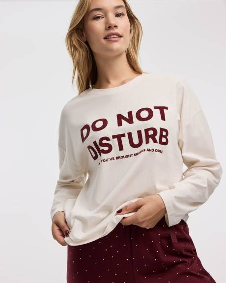 Ensemble pyjama en coton à manches longues et jogger