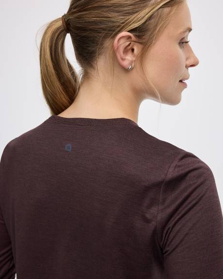 T-shirt à col rond et manches longues - DRY-LUX (MD) Hyba Essentiels