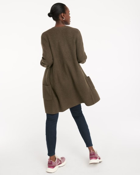 Loose Open Cardigan with Front Pockets