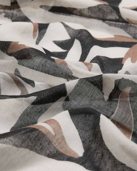 Lightweight Scarf with Abstract Pattern